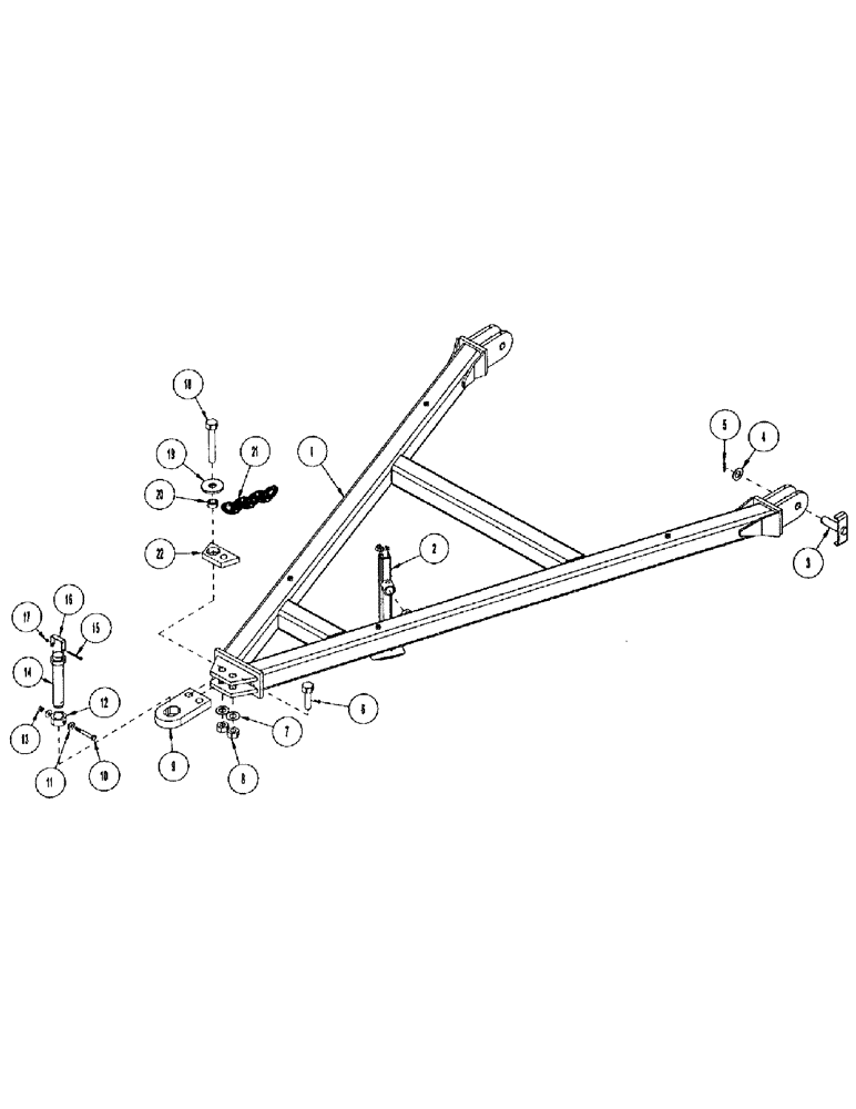 Схема запчастей Case IH CONCORD - (B34) - DRAWPOLE, FRONT TOW AIR SYSTEM 