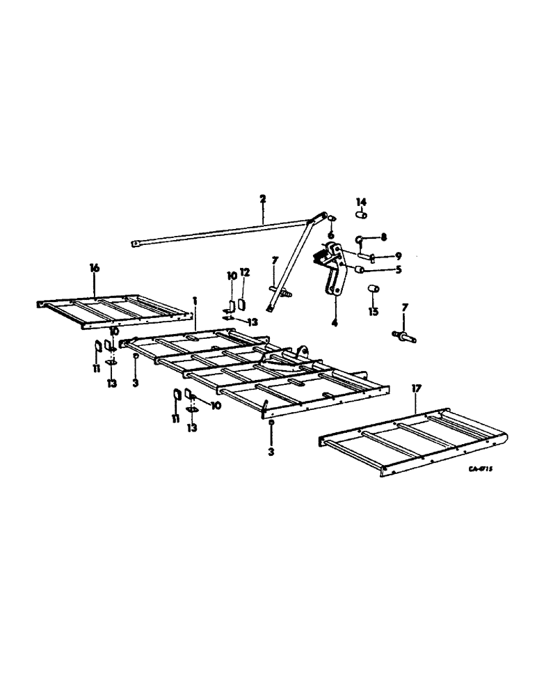 Схема запчастей Case IH 350 - (AR-2) - FRAME ASSY, 8 FT CENTER, 10, 12 AND 14 FT. NON-FOLDING 