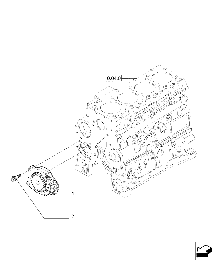 Схема запчастей Case IH P110 - (0.30.0[01]) - OIL PUMP - ENGINE (02) - ENGINE