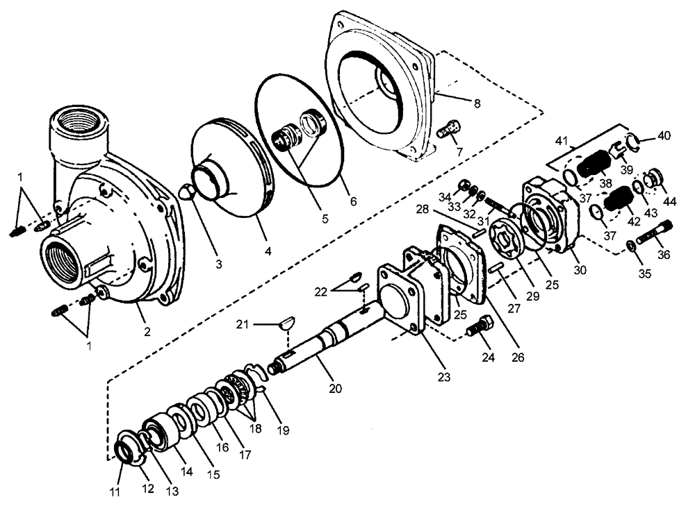 Схема запчастей Case IH PATRIOT 150 - (09-002) - LIQUID PUMP SEAL & GEROTER KITS Liquid Plumbing