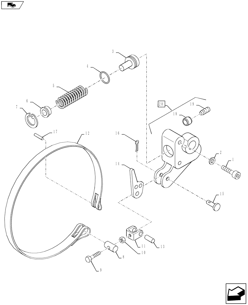 Схема запчастей Case IH PUMA 160 - (31.116.07) - VAR - 390801, 332801, 332805, 330800 - PTO CLUTCH - BRAKE BAND (31) - IMPLEMENT POWER TAKE OFF