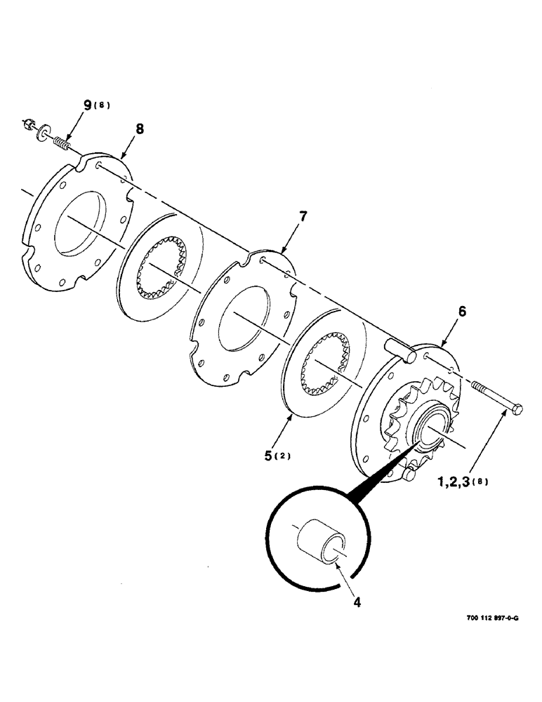 Схема запчастей Case IH 8580 - (02-34) - SLIP CLUTCH ASSEMBLY Driveline