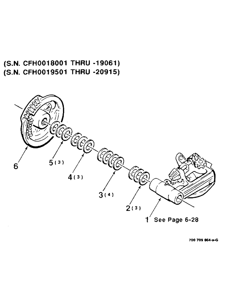 Схема запчастей Case IH 8530 - (6-24) - KNOTTER AND CAM GEAR ASSEMBLY (RASSPE) (S.N. CFH0018001 - CFH0019061) (S.N. CFH0019501 - CFH0020915) (14) - BALE CHAMBER