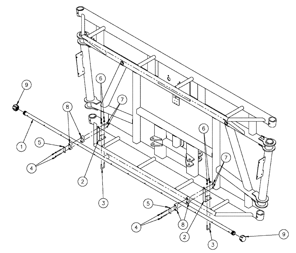 Схема запчастей Case IH SPX4260 - (09-017) - NOZZLE SPACING GROUP, 5 SECTION, HV, 10" ON CENTER SECTION Liquid Plumbing