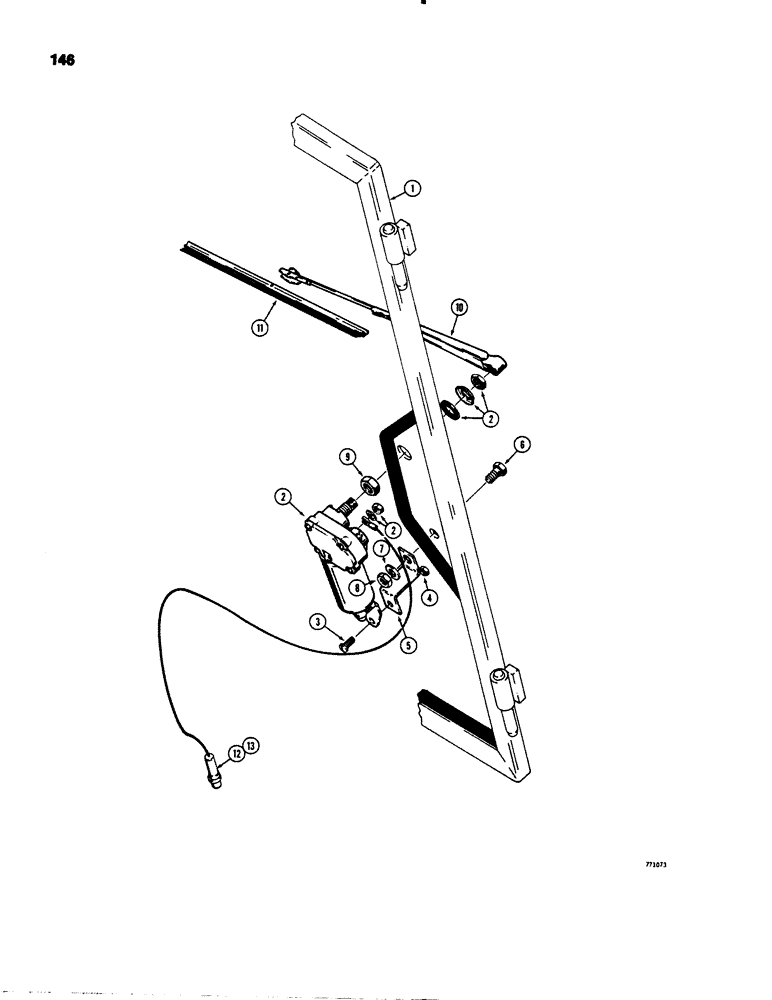 Схема запчастей Case IH 1845S - (146) - WINDSHIELD WIPER (55) - ELECTRICAL SYSTEMS