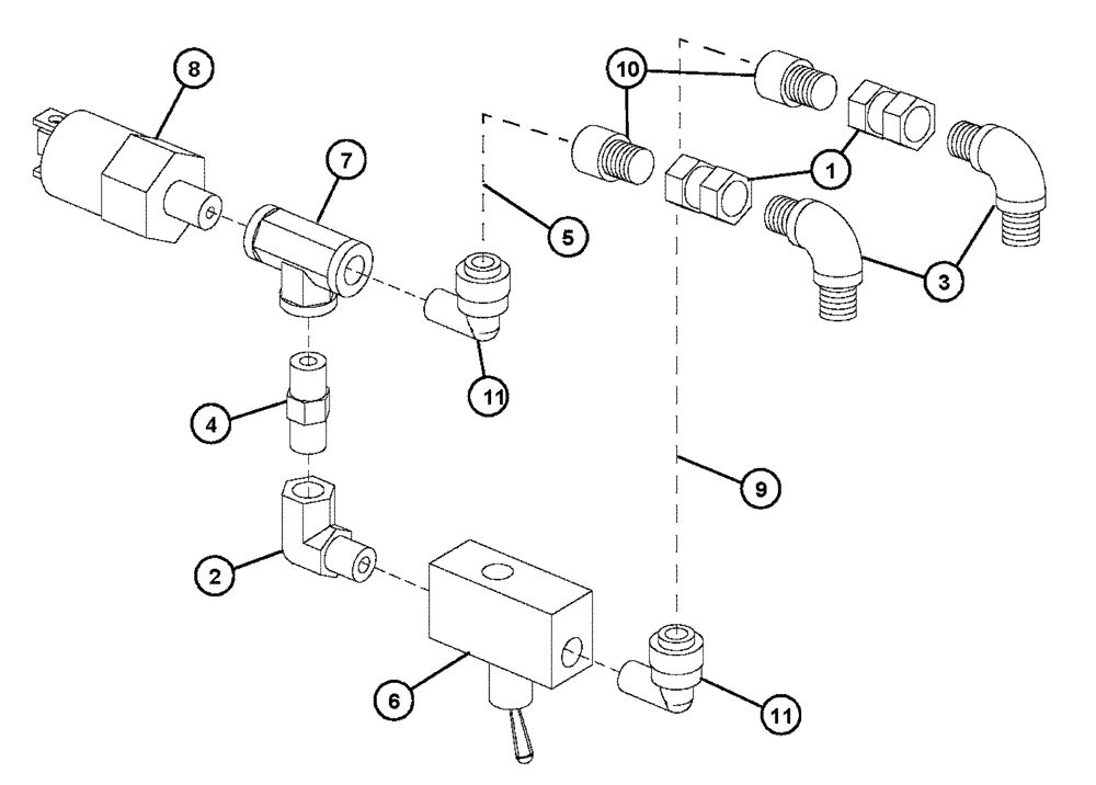 Схема запчастей Case IH FLX3330B - (07-013) - 2-SPEED SHIFT CIRCUIT Pneumatics