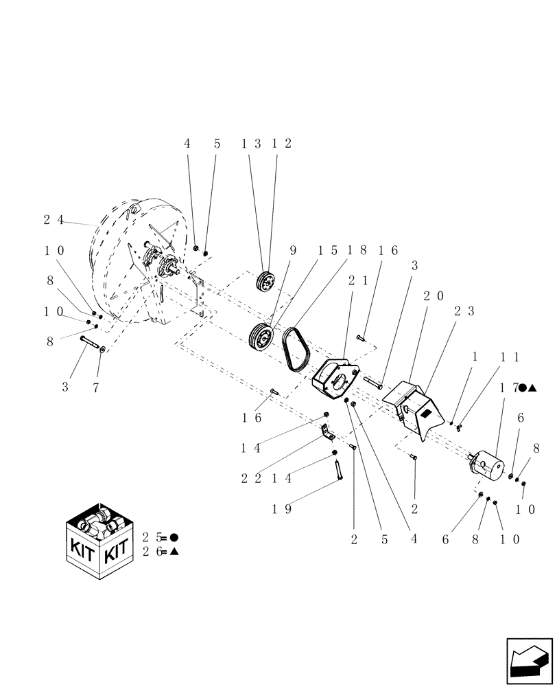 Схема запчастей Case IH ADX3430 - (L.10.B[13]) - FAN MOTOR MOUNT ASSEMBLY L - Field Processing