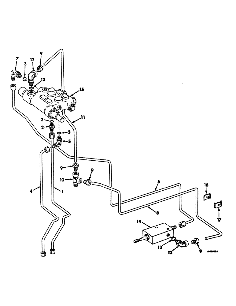 Схема запчастей Case IH 2656 - (F-20) - HYDRAULICS, DRIVE CONTROL, FOOT-N-INCH VALVE, TUBES & RELATED PARTS, INTL HYDROSTATIC DRIVE TRACTOR (07) - HYDRAULIC SYSTEM