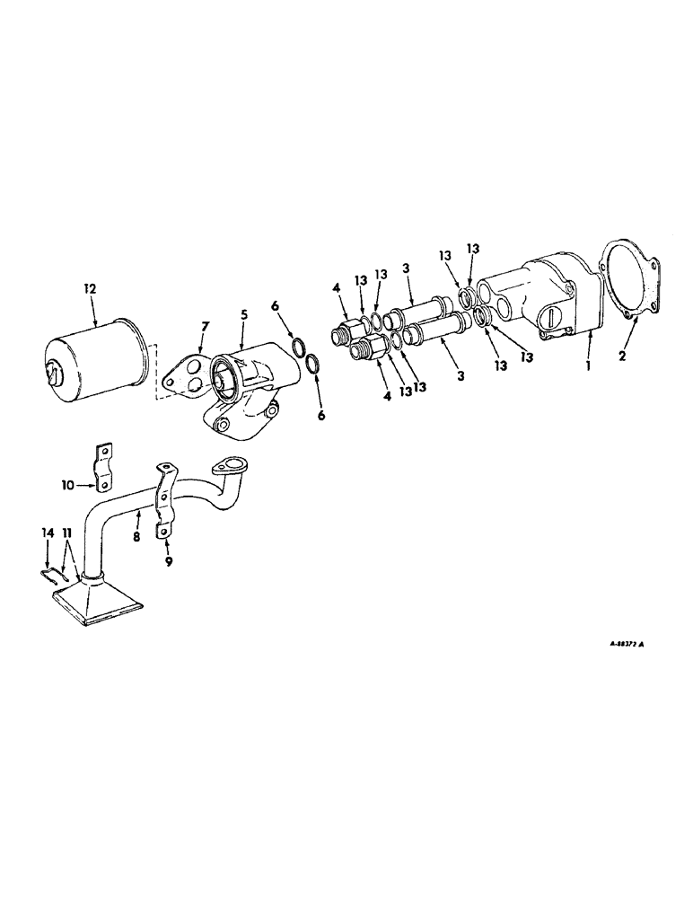 Схема запчастей Case IH 2706 - (D-34) - DIESEL ENGINES, ENGINE OIL COOLER, FILTER AND OIL PUMP, D-310 DIESEL ENGINE TRACTORS (01) - ENGINE