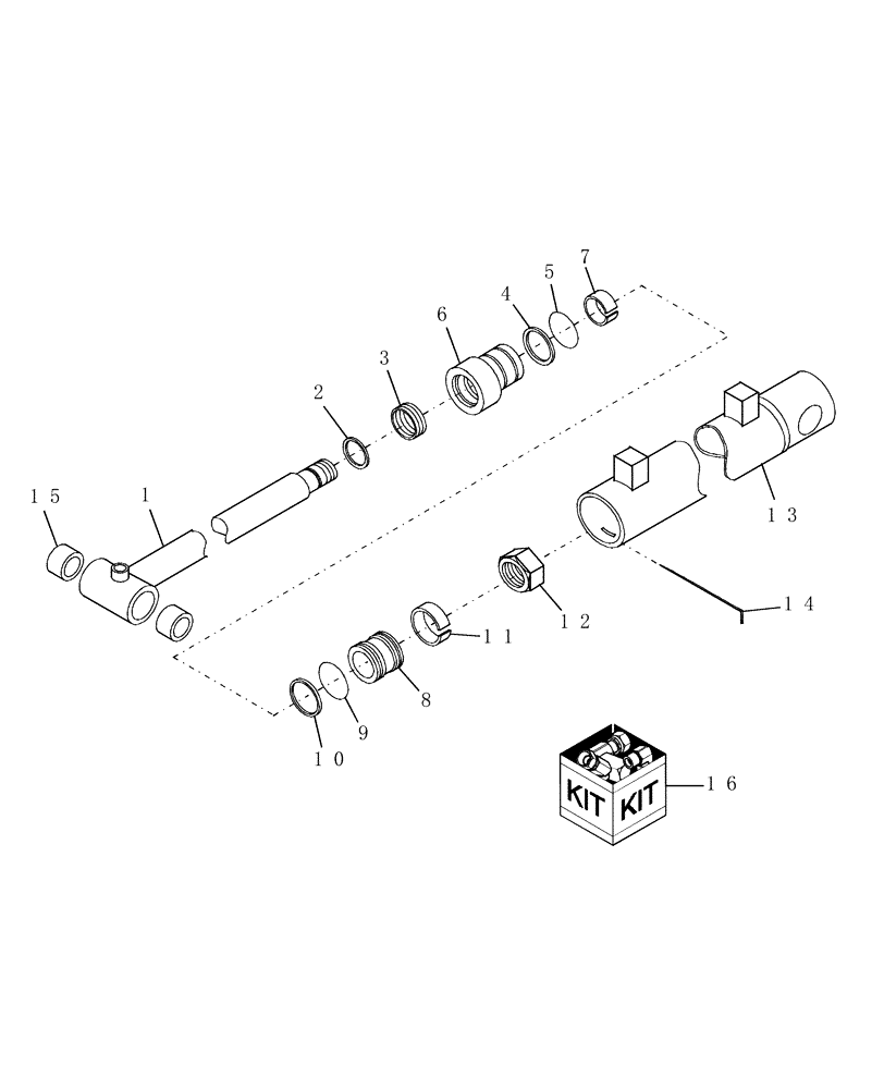 Схема запчастей Case IH 758C - (22) - BUCKET CYLINDER - 758C 