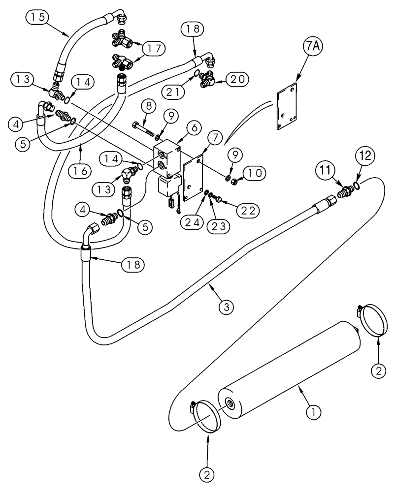 Схема запчастей Case IH 95XT - (08-07) - HYDRAULICS, RIDE CONTROL (08) - HYDRAULICS