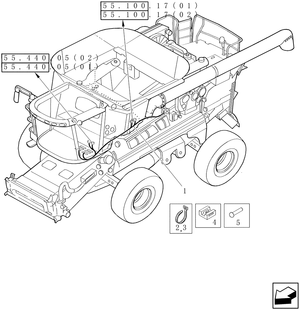 Схема запчастей Case IH 7010 - (55.100.37[01]) - WIRE HARNESS, EXPANSION - 7010/8010 (55) - ELECTRICAL SYSTEMS