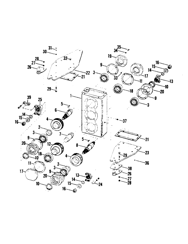 Схема запчастей Case IH STEIGER - (04-38) - TRANSFER CASE ASSEMBLY - 02-043 (04) - Drive Train