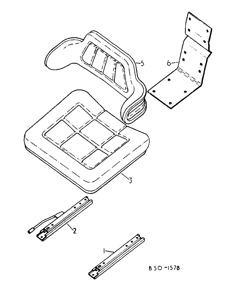 Схема запчастей Case IH 884 - (13-10) - SEAT, WITH BEFORE & AFTER & HEIGHT ADJUSTMENT, GRAMMER, SEAT & SLIDES, LUXURY SUSPENSION PVC COVERED (05) - SUPERSTRUCTURE