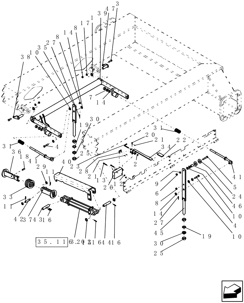 Схема запчастей Case IH 3430 - (75.100.26) - CENTER MANIFOLD LIFT (3 TANK) (75) - SOIL PREPARATION