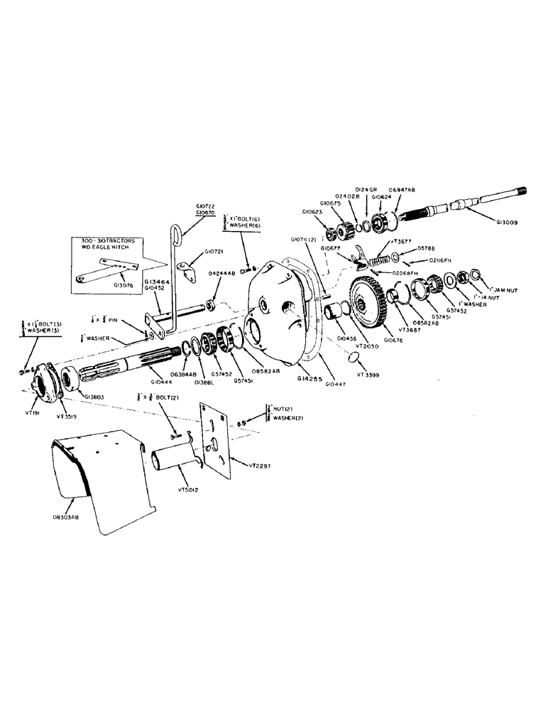 Схема запчастей Case IH 300-SERIES - (150) - P.T.O. ASSEMBLY (06) - POWER TRAIN