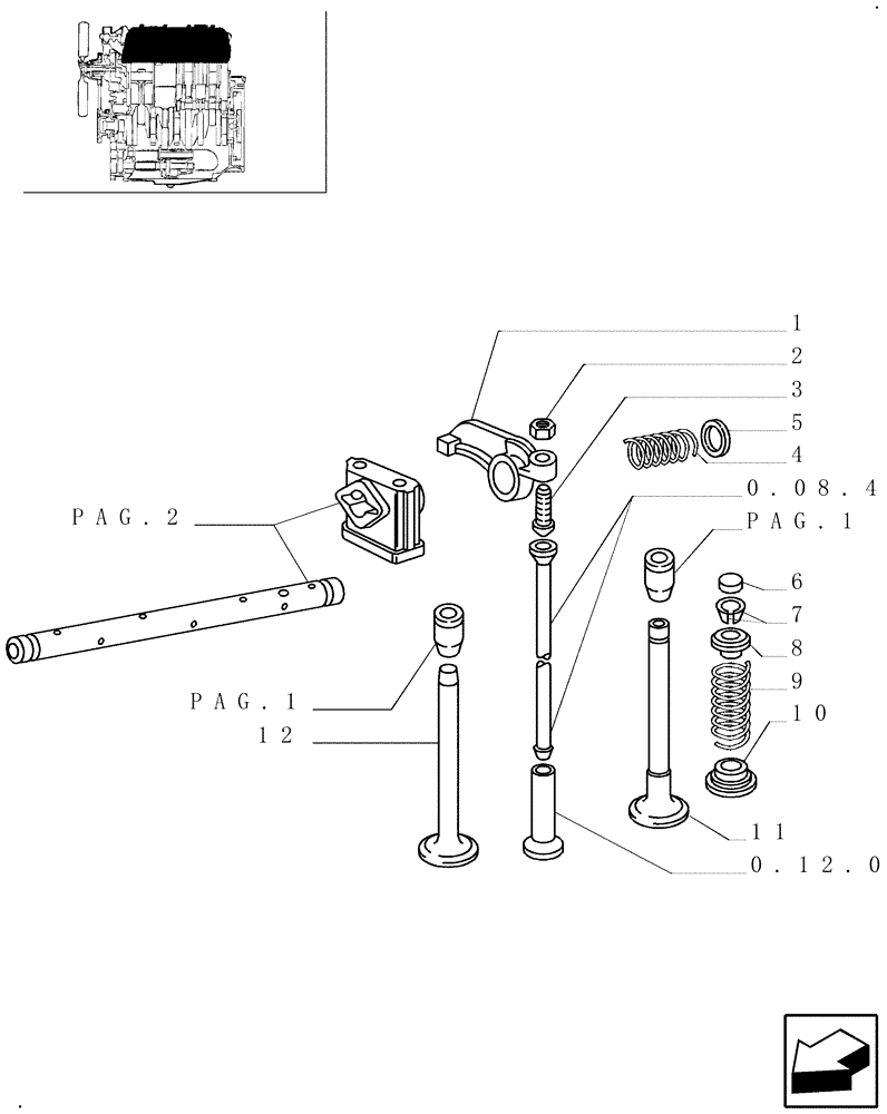 Схема запчастей Case IH JX80U - (0.06.0[03]) - CYLINDER HEAD (01) - ENGINE