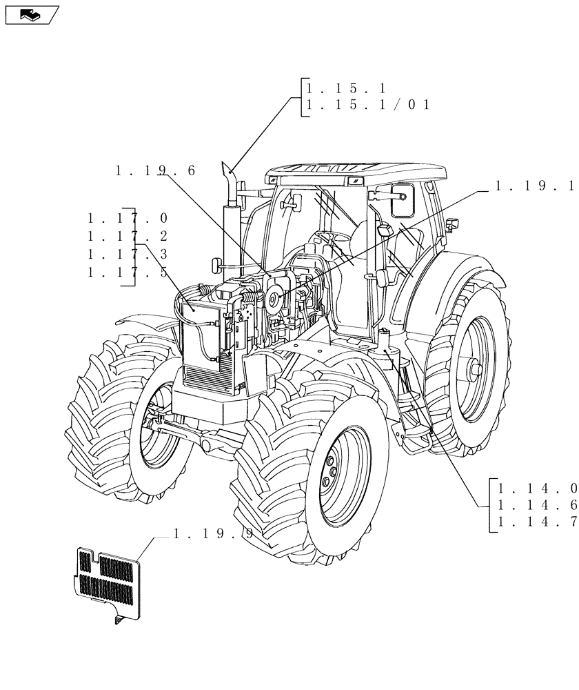 Схема запчастей Case IH PUMA 210 - (SEC. 02) - ENGINE EQUIPMENT (00) - GENERAL