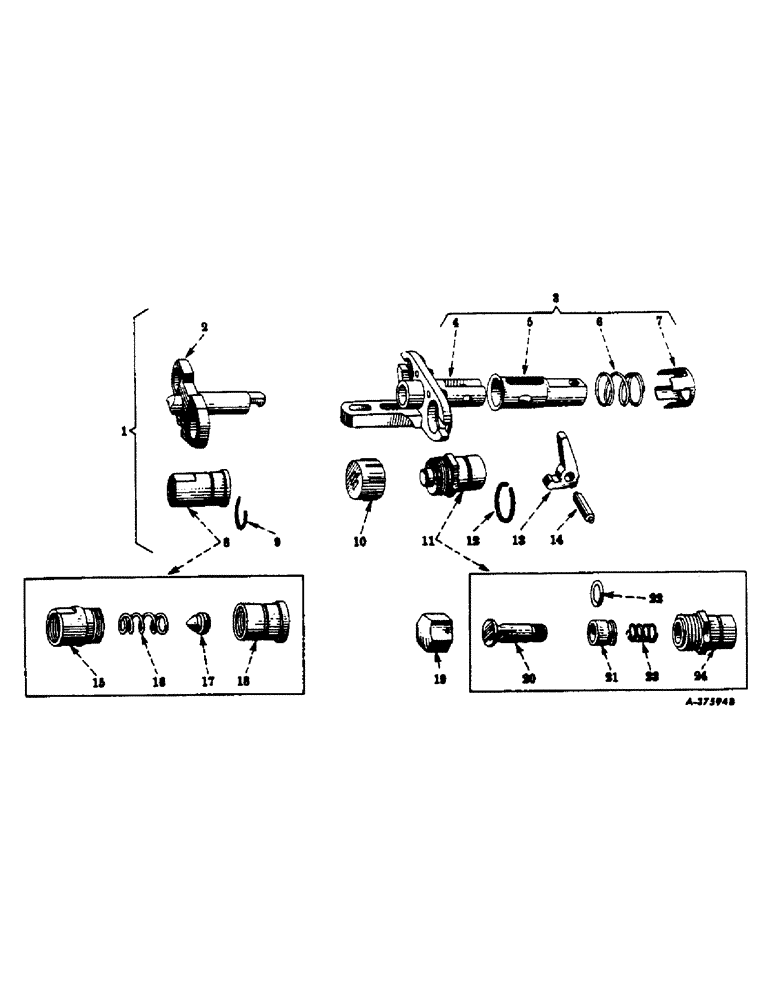 Схема запчастей Case IH FARMALL C - (175) - HYDRAULIC SYSTEM, BREAK-AWAY AND SELF-SEALING COUPLING (07) - HYDRAULIC SYSTEM