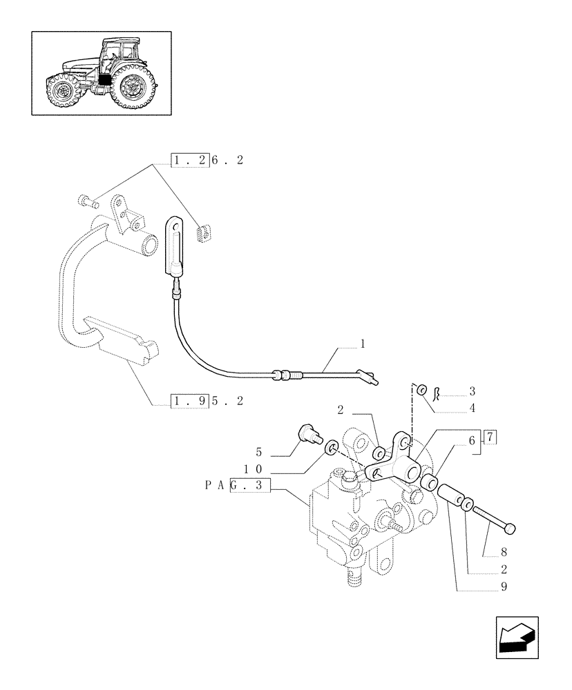 Схема запчастей Case IH JX90U - (1.27.4[01]) - (VAR.271-272-274-276-296) (HI-LO) AND SYNCHRONIZED REVERSING GEAR - 30-40 KM/H - CONTROL PARTS (03) - TRANSMISSION