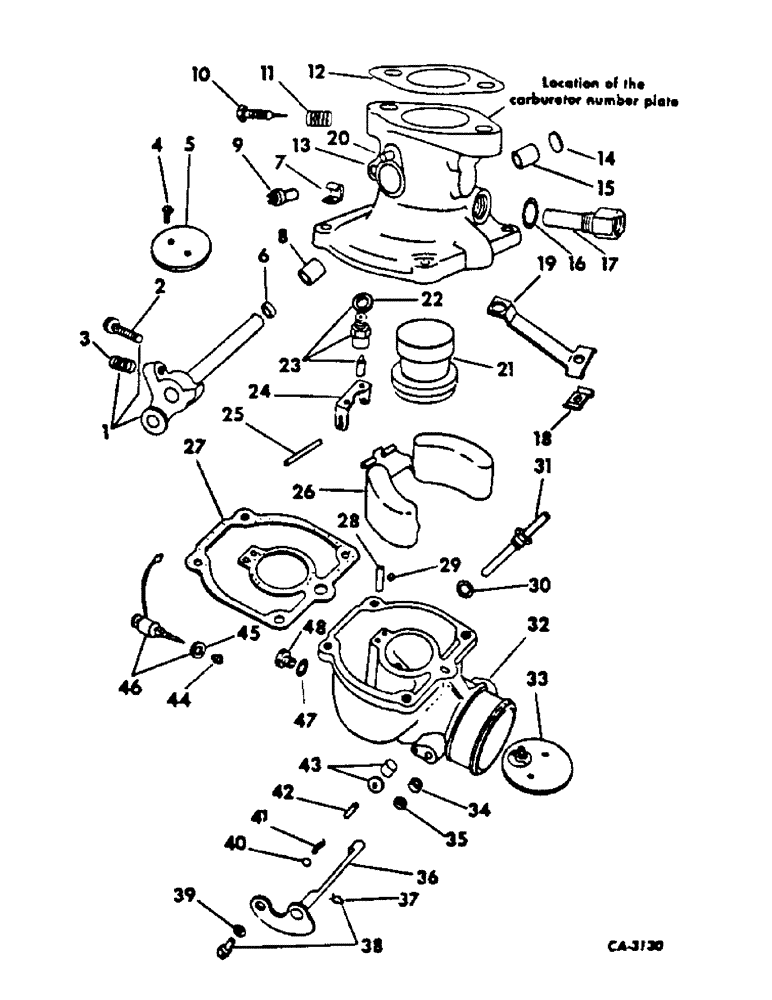 Схема запчастей Case IH C-301 - (E-30) - CARBURETOR, IH, GASOLINE 