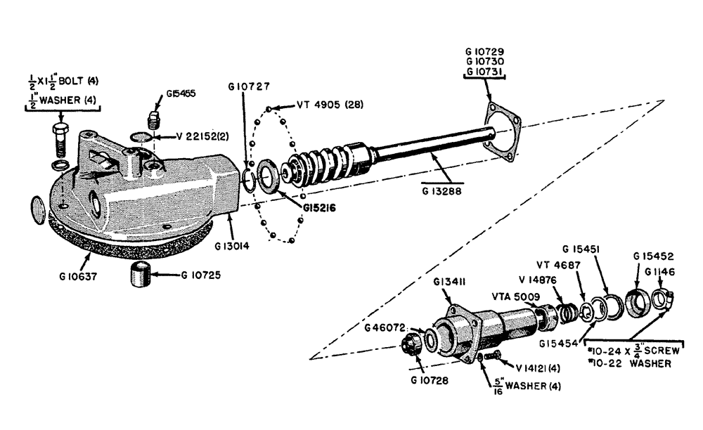 Схема запчастей Case IH 630 - (098) - STEERING GEAR CAM AND LEVER HOUSING UTILITY TRACTOR (05) - STEERING