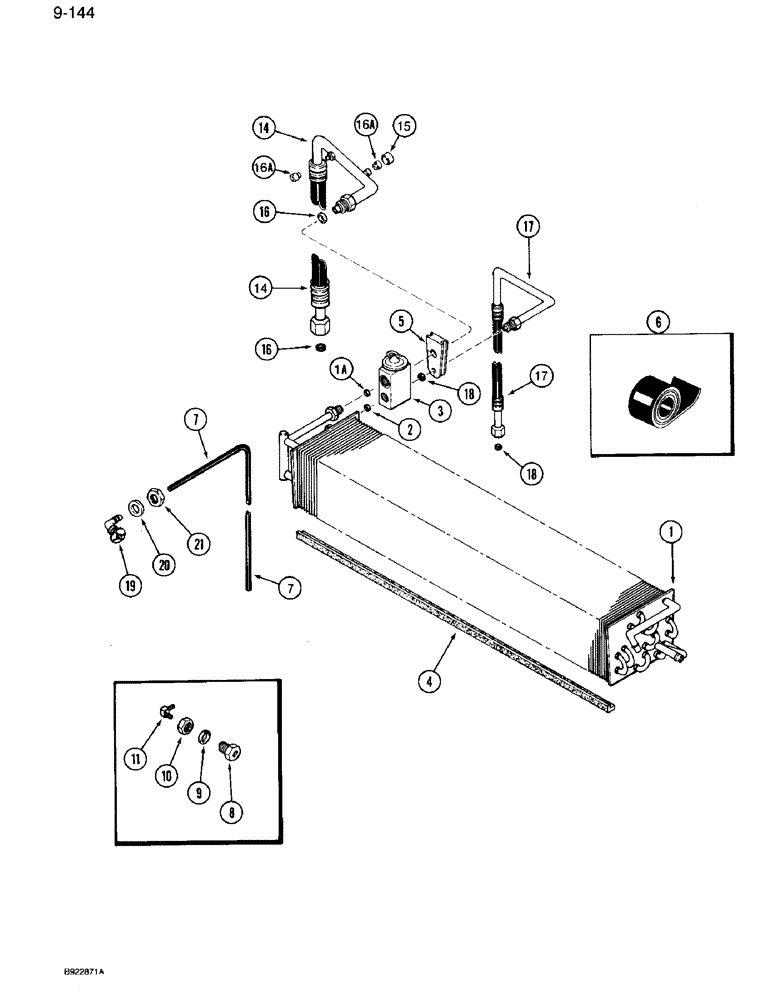 Схема запчастей Case IH 7110 - (9-144) - AIR CONDITIONING, EVAPORATOR (09) - CHASSIS/ATTACHMENTS