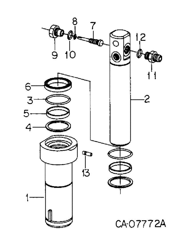 Схема запчастей Case IH 6388 - (10-43) - HYDRAULICS, HYDRAULIC CYLINDER, HYDRAULIC SEAT ATTACHMENT (07) - HYDRAULICS