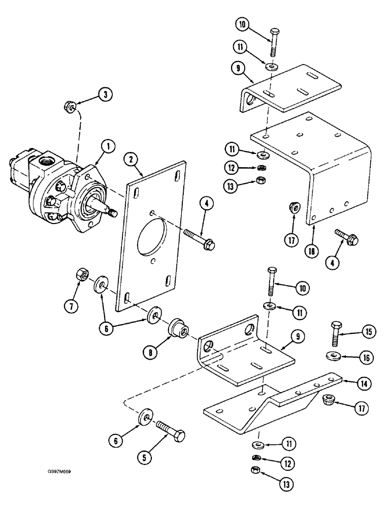 Схема запчастей Case IH 1660 - (8-090) - AUXILIARY PUMP, P.I.N. JJC0103800 AND AFTER (07) - HYDRAULICS