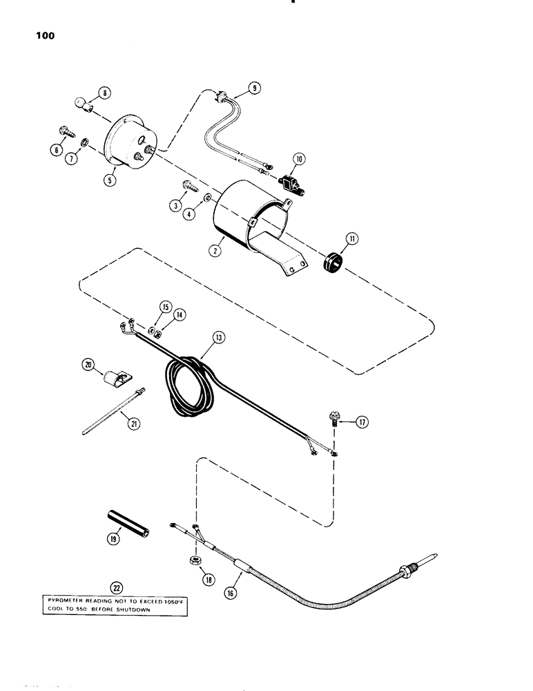 Схема запчастей Case IH 1270 - (100) - PYROMETER (04) - ELECTRICAL SYSTEMS