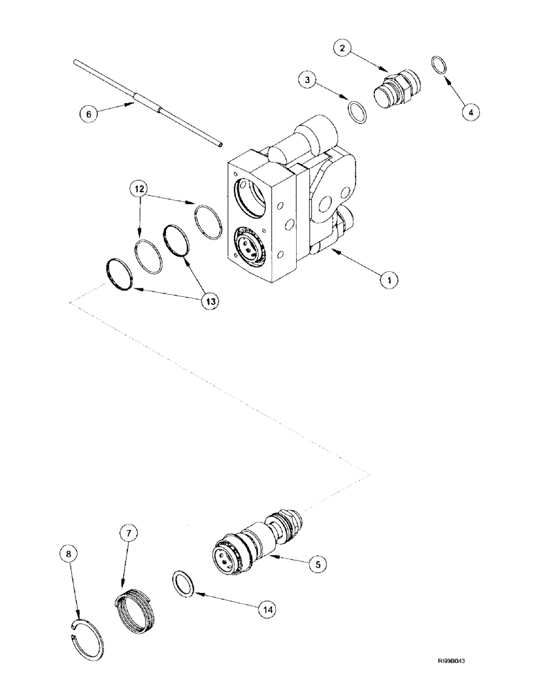 Схема запчастей Case IH MX180 - (8-076) - REMOTE HYDRAULIC COUPLINGS (08) - HYDRAULICS