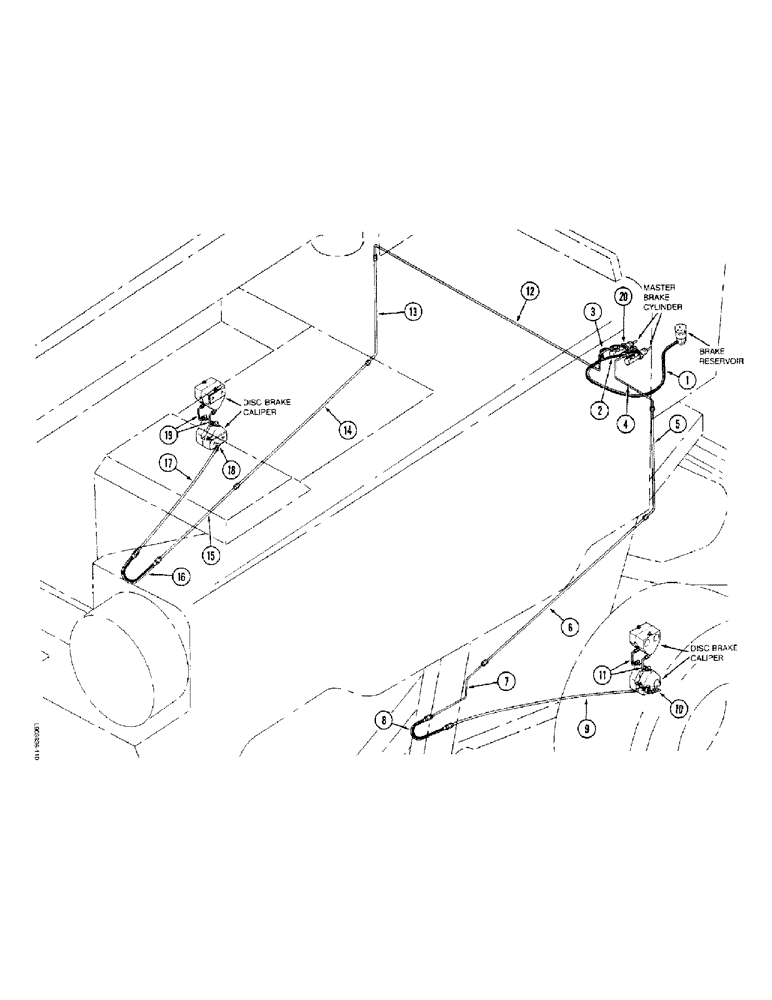 Схема запчастей Case IH 1670 - (1-22) - PICTORIAL INDEX, MASTER BRAKE SYSTEM (00) - PICTORIAL INDEX