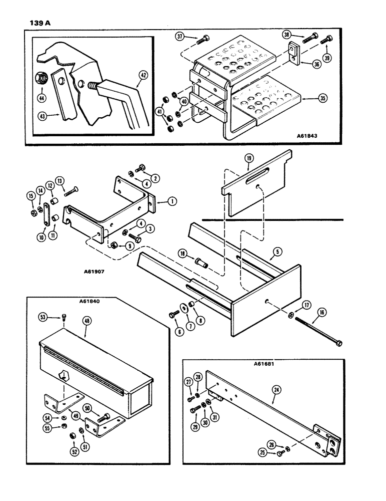 Схема запчастей Case IH 970 - (139A) - SIDE RAIL ATTACHMENT (05) - STEERING