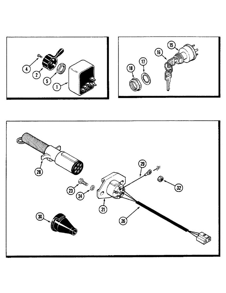 Схема запчастей Case IH 2096 - (4-076) - ELECTRICAL EQUIPMENT MOUNTING (04) - ELECTRICAL SYSTEMS