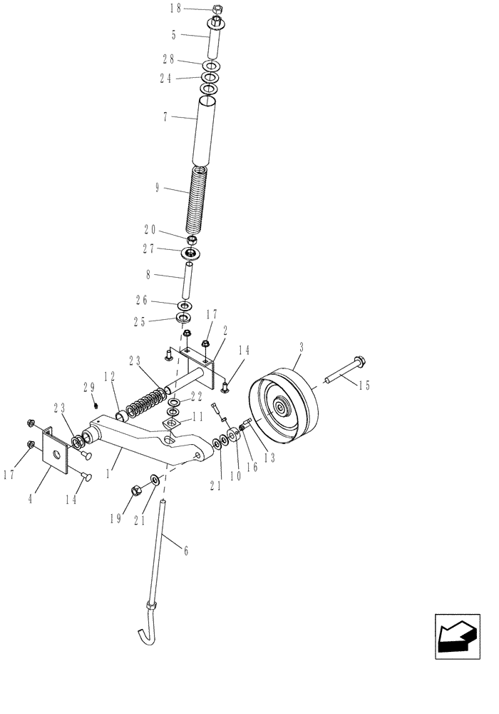 Схема запчастей Case IH 6130 - (60.130.08) - FEEDER - PIVOT IDLER (60) - PRODUCT FEEDING