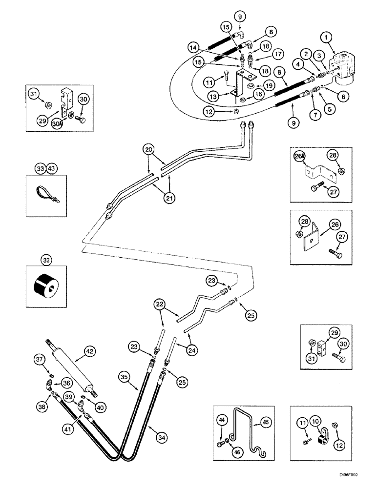 Схема запчастей Case IH 2144 - (5-06) - STEERING SYSTEM, PUMP TO CYLINDER (04) - STEERING