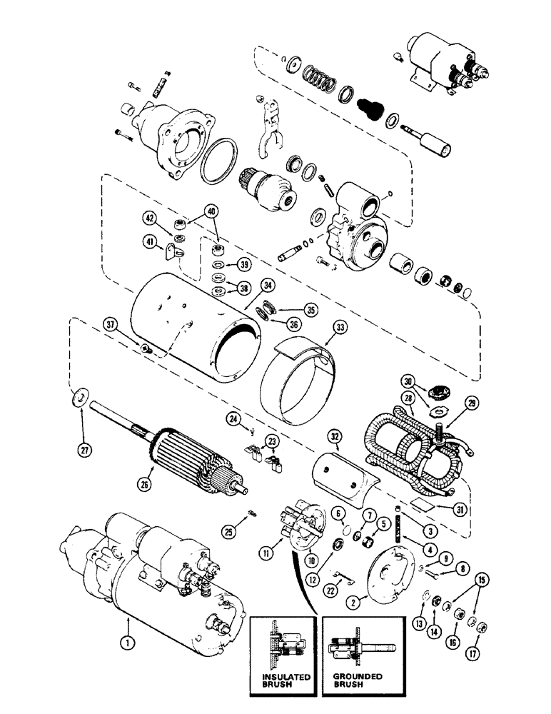 Схема запчастей Case IH 2470 - (068) - STARTER, 504BDT DIESEL ENGINE (04) - ELECTRICAL SYSTEMS