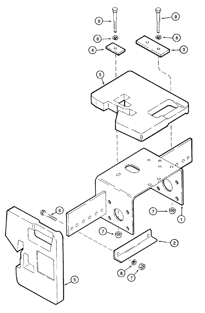 Схема запчастей Case IH 2366 - (05-28[01]) - AXLE, STEERING - WEIGHTS (10 WEIGHTS) - BSN JJC0253999 (04) - STEERING