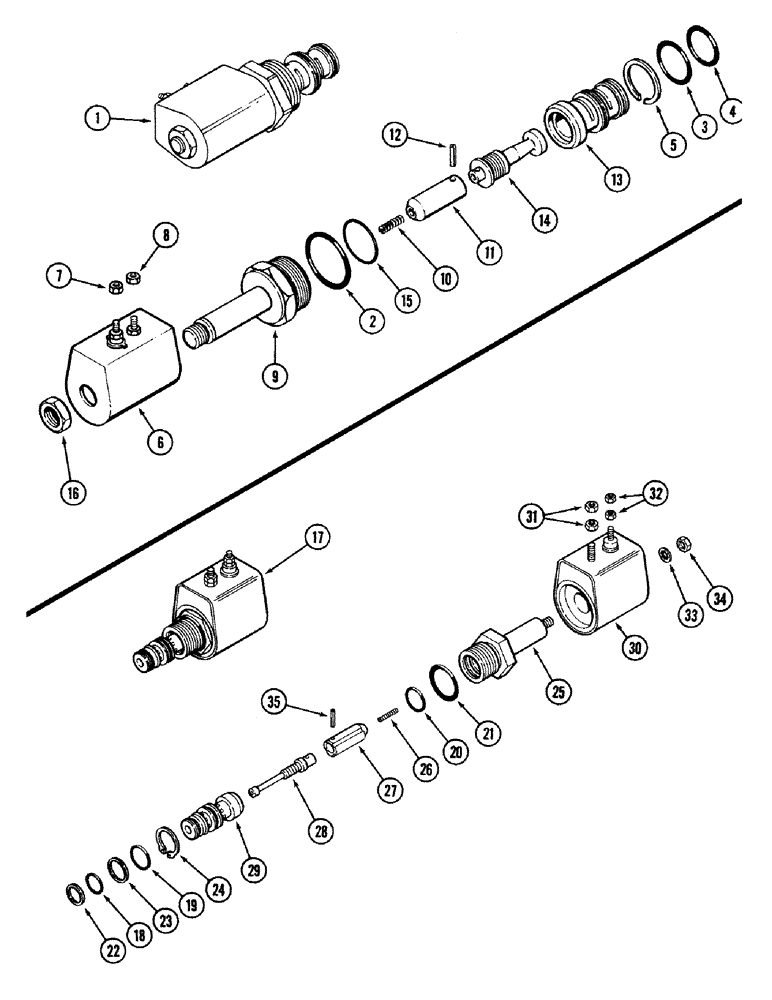 Схема запчастей Case IH 2394 - (6-008) - SOLENOID ASSEMBLY, ELECTRIC SHIFT (06) - POWER TRAIN