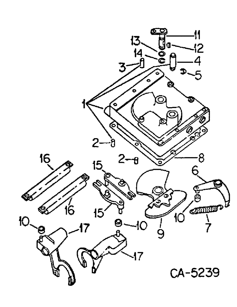 Схема запчастей Case IH 3388 - (07-32) - DRIVE TRAIN, GEAR SHIFT MECHANISM, SPEED TRANSMISSION, 3388 AND 3588 TRACTORS (04) - Drive Train