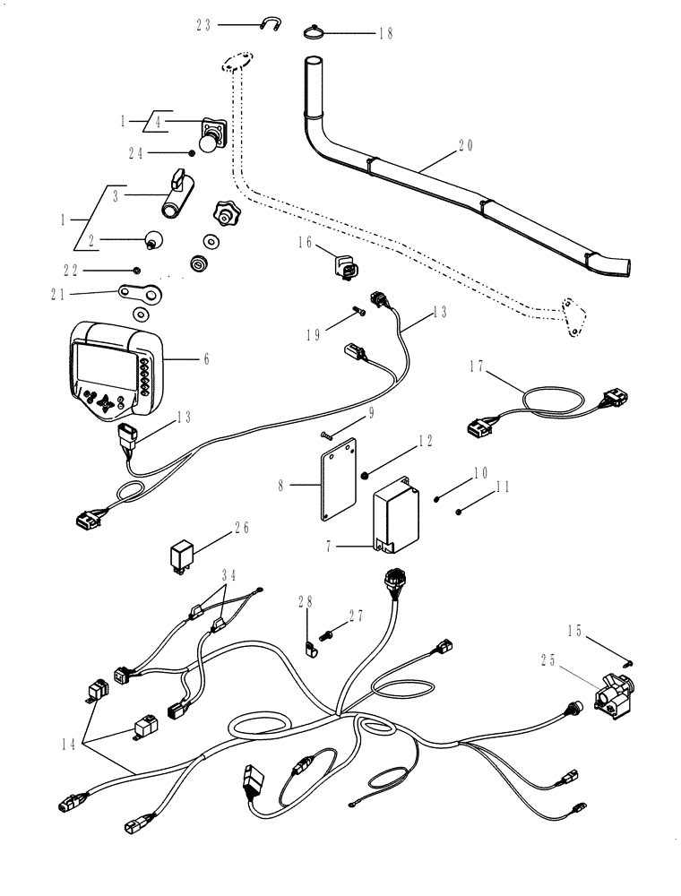 Схема запчастей Case IH MAGNUM 255 - (04-37) - ISO 11783 HARNESS AND MONITOR (04) - ELECTRICAL SYSTEMS