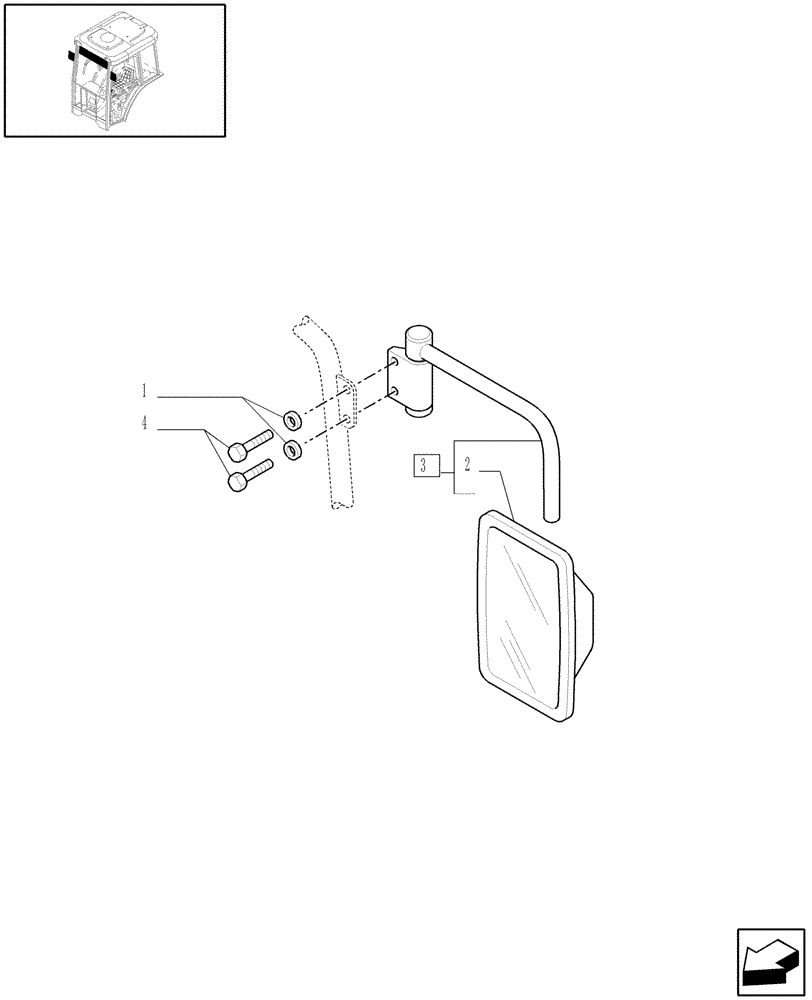 Схема запчастей Case IH JX1085C - (719879040) - (DIA KIT) TWO FIXED REAR VIEW MIRROW FOR CAB (18) - VARIATIONS