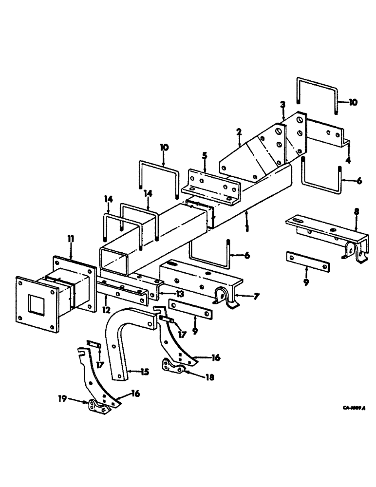 Схема запчастей Case IH 82-SERIES - (B-03) - TOOL BAR FRAME, BEAMS AND ANGLES 