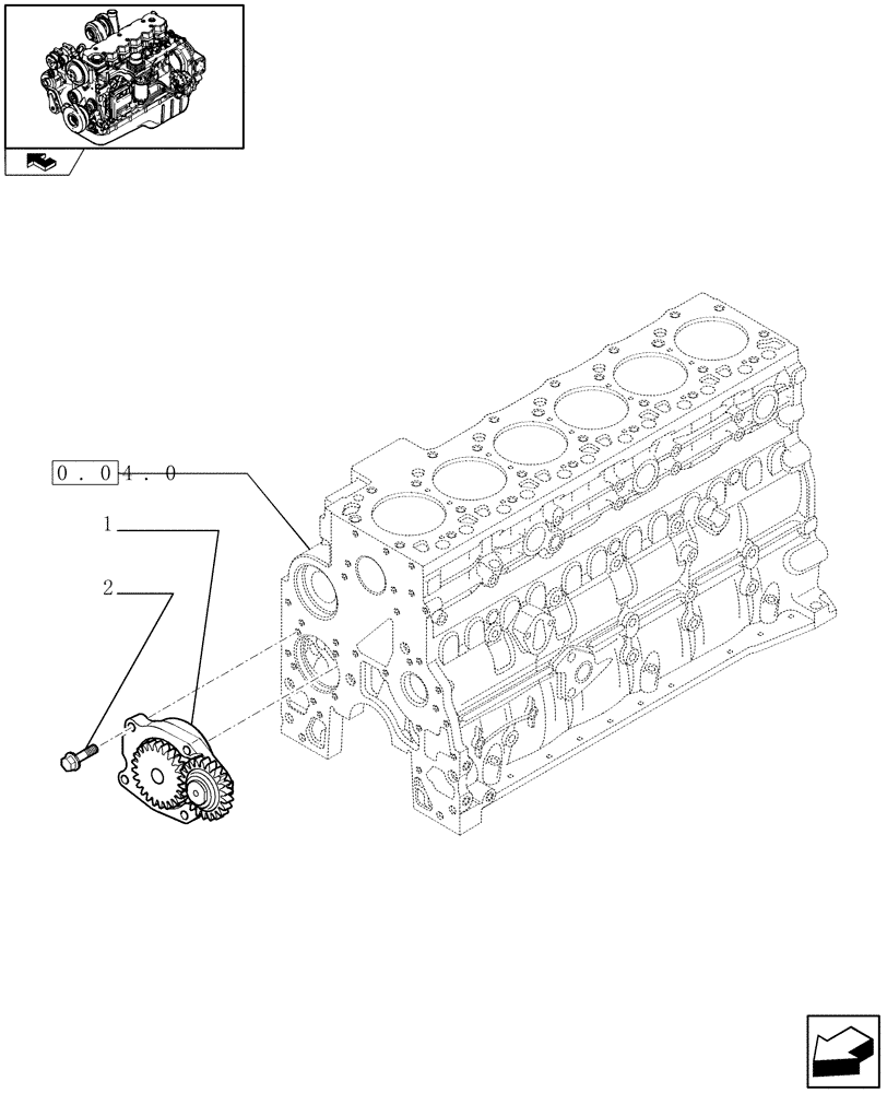 Схема запчастей Case IH F4HE9687M J100 - (0.30.0) - OIL PUMP - ENGINE (2853590) 