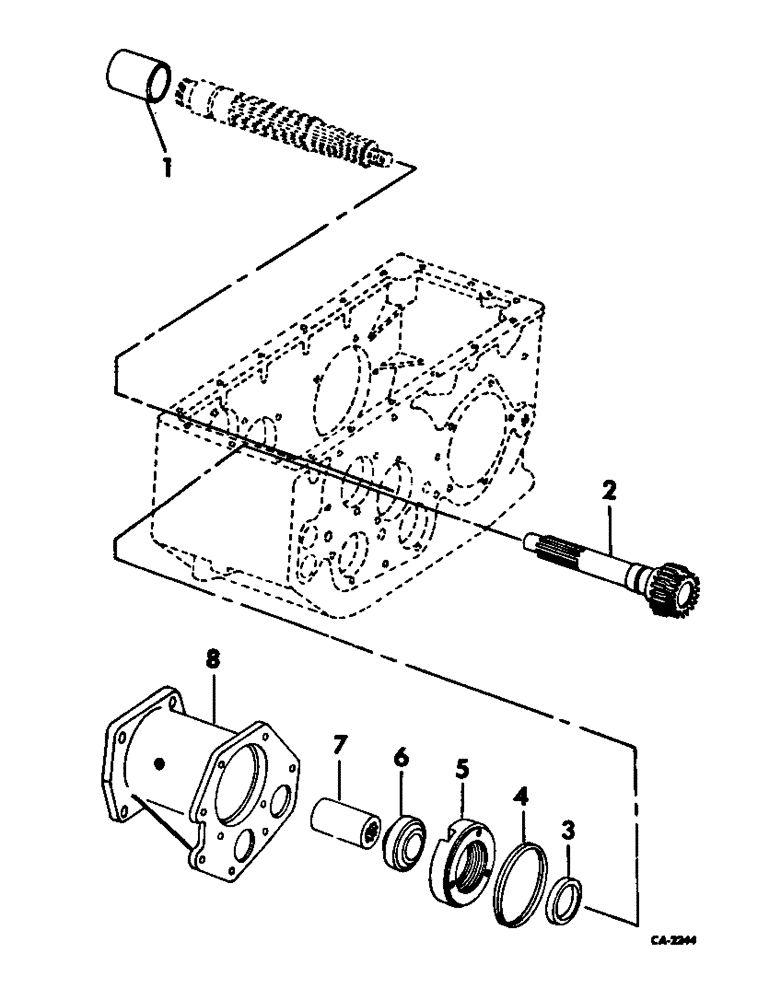 Схема запчастей Case IH 503 - (053) - HYDROSTATIC DRIVE TRANSMISSION PARTS (21) - TRANSMISSION