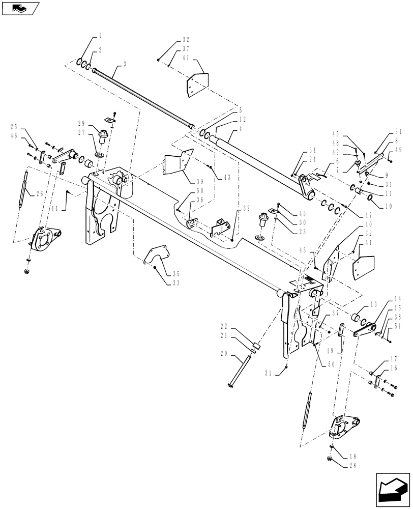 Схема запчастей Case IH RD182 - (60.620.03) - CONDITIONING ROLL TENSION (60) - PRODUCT FEEDING