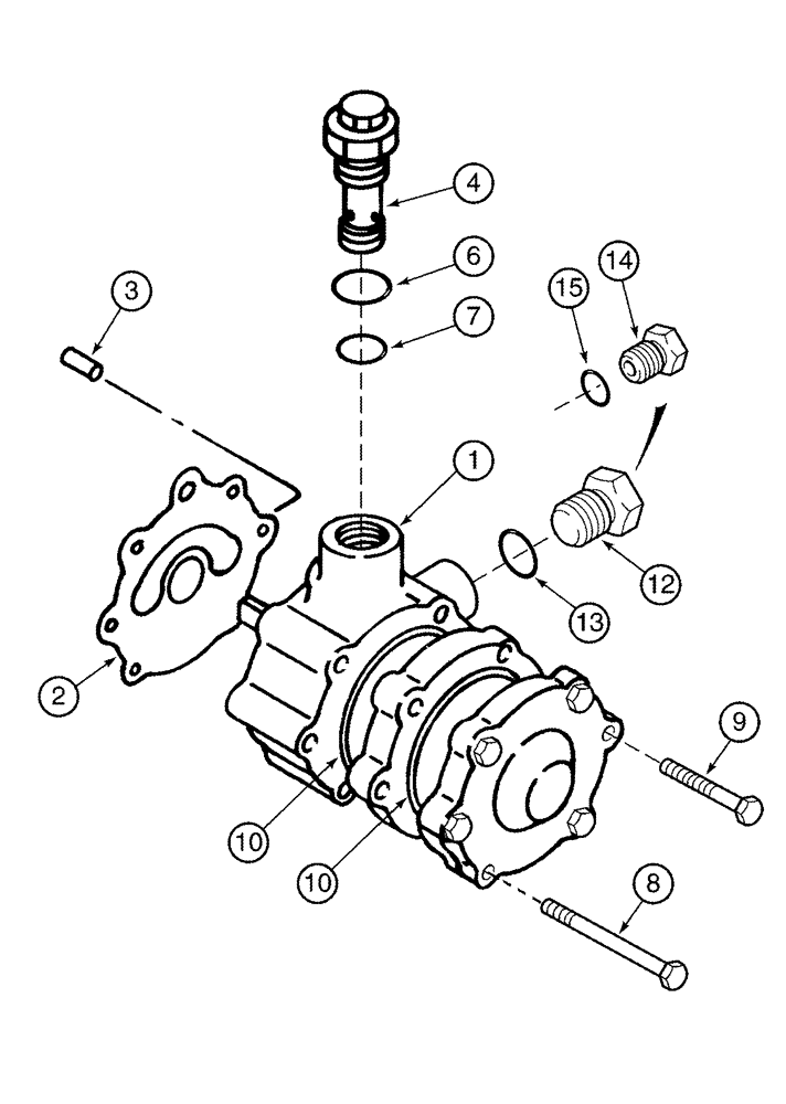 Схема запчастей Case IH 2366 - (06-13) - PUMP ASSY - HYDROSTATIC - CHARGE PUMP- RICE COMBINE (03) - POWER TRAIN