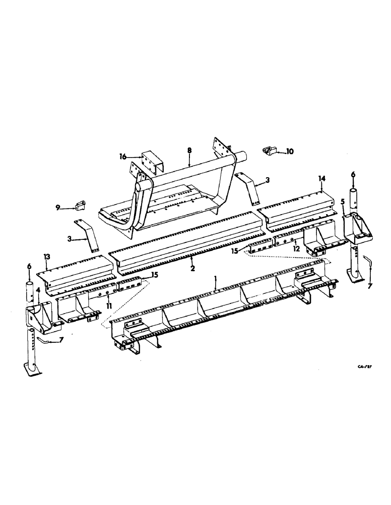 Схема запчастей Case IH 743 - (M-03) - FEEDER ADAPTER, MAIN FRAME & STAND, 743 S/N 979 & BELOW, 744 S/N 2019 & BELOW (58) - ATTACHMENTS/HEADERS