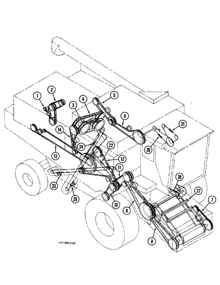 Схема запчастей Case IH 1640 - (1-12) - PICTORIAL INDEX, BELTS (00) - PICTORIAL INDEX