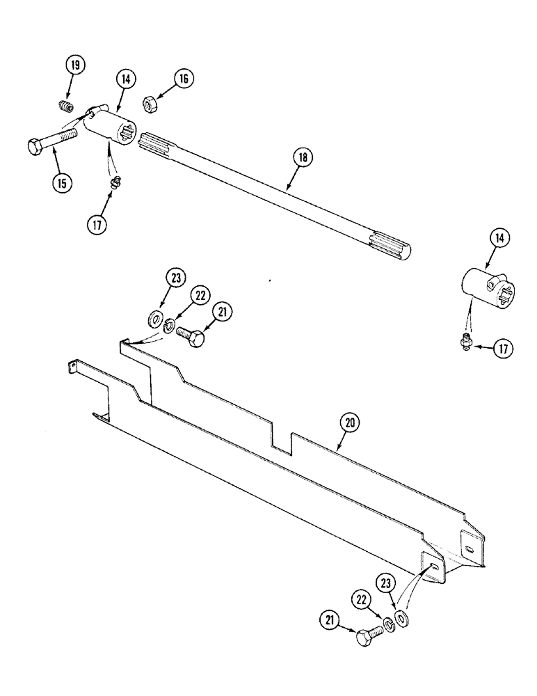 Схема запчастей Case IH 1394 - (5-164) - FRONT DRIVE SHAFT, MFD TRACTORS PRIOR TO P.I.N. 11503001 (05) - STEERING